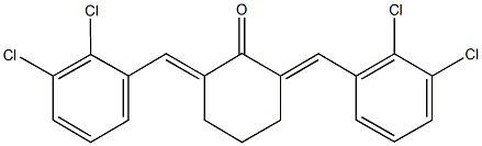 2,6-bis(2,3-dichlorobenzylidene)cyclohexanone Struktur