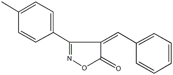 4-benzylidene-3-(4-methylphenyl)-5(4H)-isoxazolone Struktur