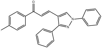 3-(1,3-diphenyl-1H-pyrazol-4-yl)-1-(4-methylphenyl)-2-propen-1-one Struktur