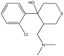 4-(2-chlorophenyl)-3-[(dimethylamino)methyl]tetrahydro-2H-thiopyran-4-ol Struktur