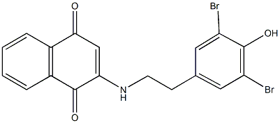 2-{[2-(3,5-dibromo-4-hydroxyphenyl)ethyl]amino}naphthoquinone Struktur