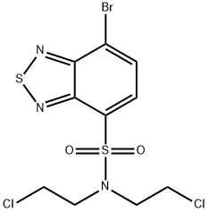 7-bromo-N,N-bis(2-chloroethyl)-2,1,3-benzothiadiazole-4-sulfonamide Struktur