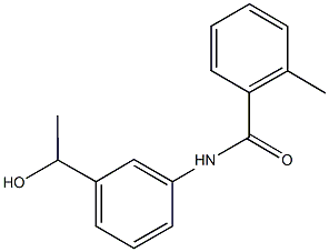 N-[3-(1-hydroxyethyl)phenyl]-2-methylbenzamide Struktur