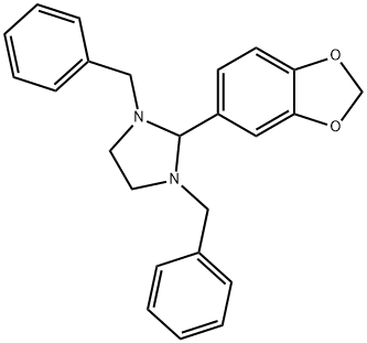 2-(1,3-benzodioxol-5-yl)-1,3-dibenzylimidazolidine Struktur