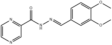 N'-(3,4-dimethoxybenzylidene)-2-pyrazinecarbohydrazide Struktur