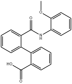 2'-[(2-methoxyanilino)carbonyl][1,1'-biphenyl]-2-carboxylic acid Struktur