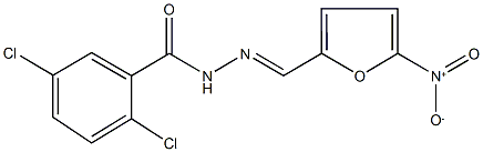 2,5-dichloro-N'-({5-nitro-2-furyl}methylene)benzohydrazide Struktur