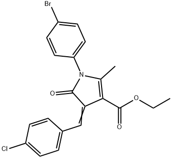 ethyl 1-(4-bromophenyl)-4-(4-chlorobenzylidene)-2-methyl-5-oxo-4,5-dihydro-1H-pyrrole-3-carboxylate Struktur