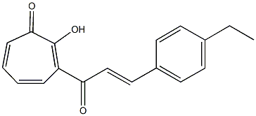 3-[3-(4-ethylphenyl)acryloyl]-2-hydroxy-2,4,6-cycloheptatrien-1-one Struktur