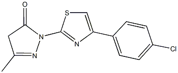 2-[4-(4-chlorophenyl)-1,3-thiazol-2-yl]-5-methyl-2,4-dihydro-3H-pyrazol-3-one Struktur