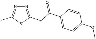 1-(4-methoxyphenyl)-2-(5-methyl-1,3,4-thiadiazol-2-yl)ethanone Struktur