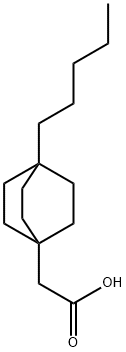 (4-pentylbicyclo[2.2.2]oct-1-yl)acetic acid Struktur