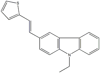 9-ethyl-3-[2-(2-thienyl)vinyl]-9H-carbazole Struktur