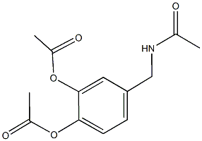 4-[(acetylamino)methyl]-2-(acetyloxy)phenyl acetate Struktur