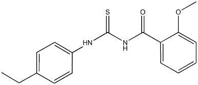 N-(4-ethylphenyl)-N'-(2-methoxybenzoyl)thiourea Struktur