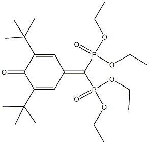 diethyl (3,5-ditert-butyl-4-oxo-2,5-cyclohexadien-1-ylidene)(diethoxyphosphoryl)methylphosphonate Struktur