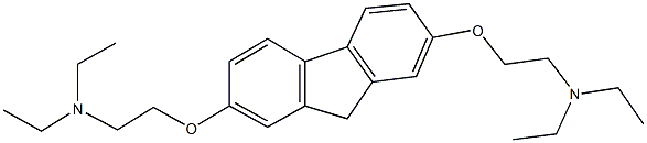 2-({7-[2-(diethylamino)ethoxy]-9H-fluoren-2-yl}oxy)-N,N-diethylethanamine Struktur