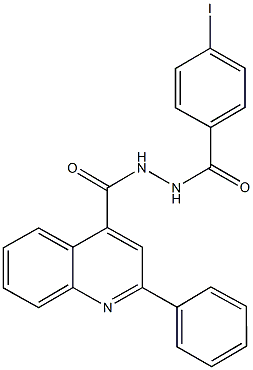 N'-(4-iodobenzoyl)-2-phenyl-4-quinolinecarbohydrazide Struktur