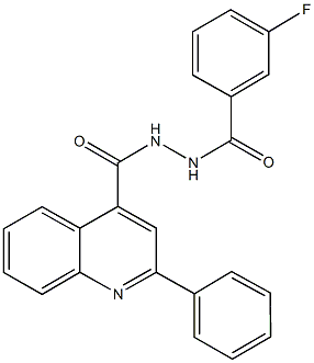 N'-(3-fluorobenzoyl)-2-phenyl-4-quinolinecarbohydrazide Struktur