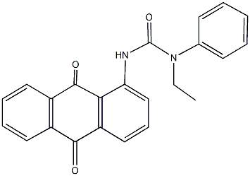 N'-(9,10-dioxo-9,10-dihydro-1-anthracenyl)-N-ethyl-N-phenylurea Struktur