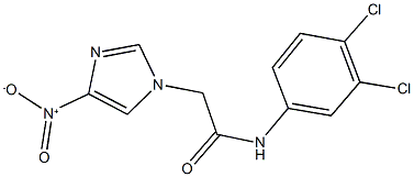 N-(3,4-dichlorophenyl)-2-{4-nitro-1H-imidazol-1-yl}acetamide Struktur