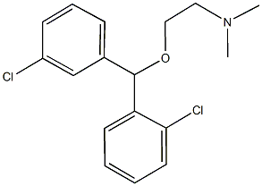 2-[(2-chlorophenyl)(3-chlorophenyl)methoxy]-N,N-dimethylethanamine Struktur