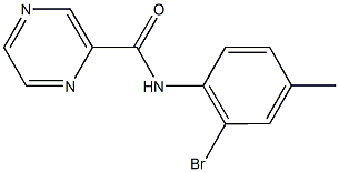 N-(2-bromo-4-methylphenyl)-2-pyrazinecarboxamide Struktur