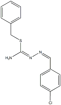 benzyl N'-(4-chlorobenzylidene)hydrazonothiocarbamate Struktur