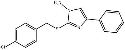 2-[(4-chlorobenzyl)sulfanyl]-4-phenyl-1H-imidazol-1-amine Struktur