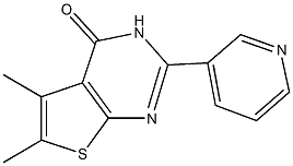 5,6-dimethyl-2-(3-pyridinyl)thieno[2,3-d]pyrimidin-4(3H)-one Struktur