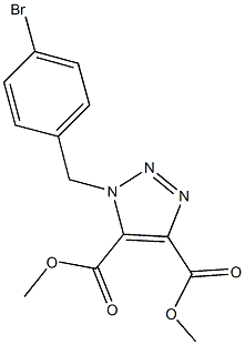 dimethyl 1-(4-bromobenzyl)-1H-1,2,3-triazole-4,5-dicarboxylate Struktur