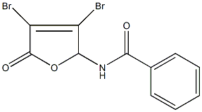 N-(3,4-dibromo-5-oxo-2,5-dihydro-2-furanyl)benzamide Struktur