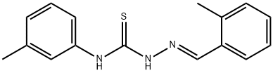 2-methylbenzaldehyde N-(3-methylphenyl)thiosemicarbazone Struktur