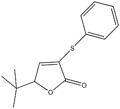 5-tert-butyl-3-(phenylsulfanyl)-2(5H)-furanone Struktur