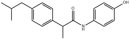 N-(4-hydroxyphenyl)-2-(4-isobutylphenyl)propanamide Struktur