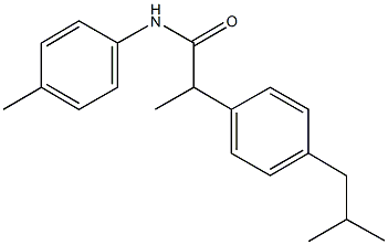 2-(4-isobutylphenyl)-N-(4-methylphenyl)propanamide Struktur