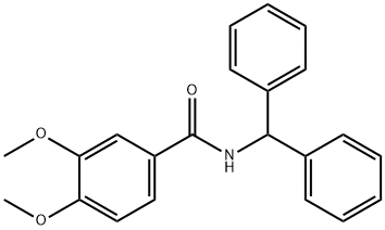 N-benzhydryl-3,4-dimethoxybenzamide Struktur