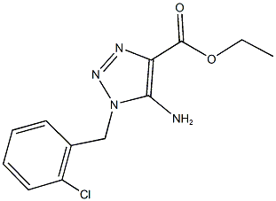 ethyl 5-amino-1-(2-chlorobenzyl)-1H-1,2,3-triazole-4-carboxylate Struktur