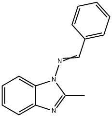 N-benzylidene-N-(2-methyl-1H-benzimidazol-1-yl)amine Struktur