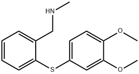 N-{2-[(3,4-dimethoxyphenyl)sulfanyl]benzyl}-N-methylamine Struktur