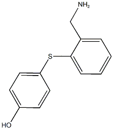 4-{[2-(aminomethyl)phenyl]sulfanyl}phenol Struktur