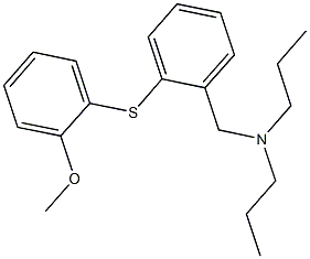 N-{2-[(2-methoxyphenyl)sulfanyl]benzyl}-N,N-dipropylamine Struktur