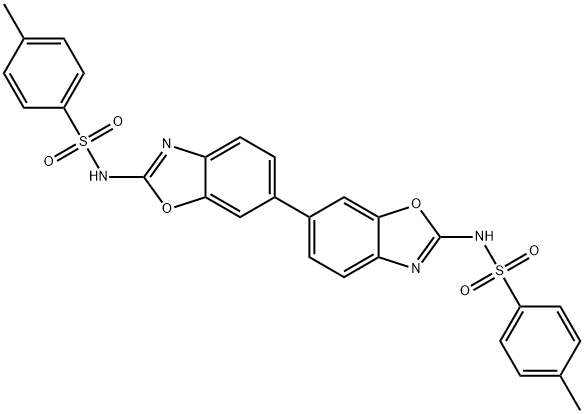 6,6'-bis(2-{[(4-methylphenyl)sulfonyl]amino}-1,3-benzoxazole) Struktur