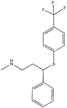 N-methyl-N-(3-phenyl-3-{[4-(trifluoromethyl)phenyl]sulfanyl}propyl)amine Struktur