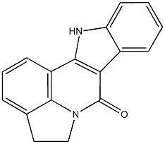 4,5-dihydroindolo[3,2-c]pyrrolo[3,2,1-ij]quinolin-7(12H)-one Struktur