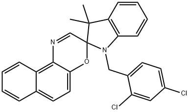 1'-(2,4-dichlorobenzyl)-3',3'-dimethyl-3H-naphtho[2,1-b][1,4]oxazine-3-spiro-2'-indoline Struktur