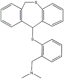 N-[2-(6,11-dihydrodibenzo[b,e]thiepin-11-ylsulfanyl)benzyl]-N,N-dimethylamine Struktur