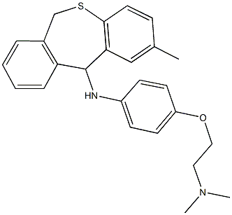 N-{4-[2-(dimethylamino)ethoxy]phenyl}-N-(2-methyl-6,11-dihydrodibenzo[b,e]thiepin-11-yl)amine Struktur