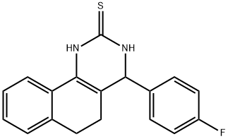 4-(4-fluorophenyl)-3,4,5,6-tetrahydrobenzo[h]quinazoline-2(1H)-thione Struktur