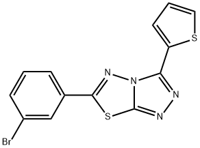 6-(3-bromophenyl)-3-(2-thienyl)[1,2,4]triazolo[3,4-b][1,3,4]thiadiazole Struktur